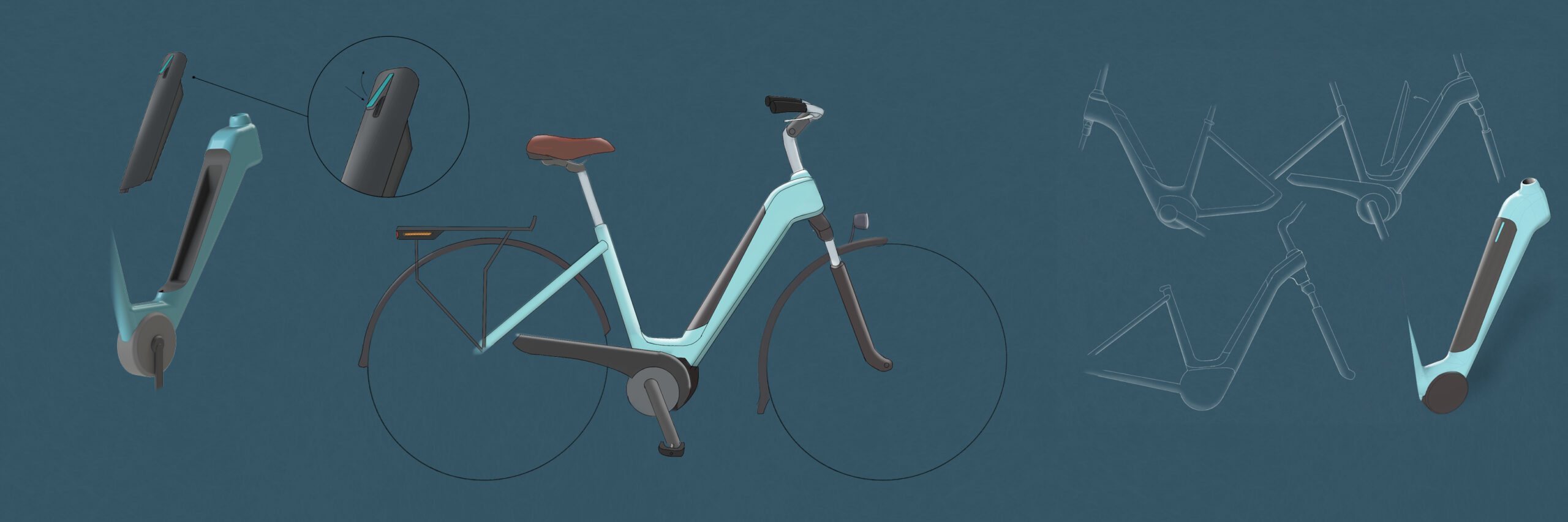 Skizze Produktdesign E-Bike
